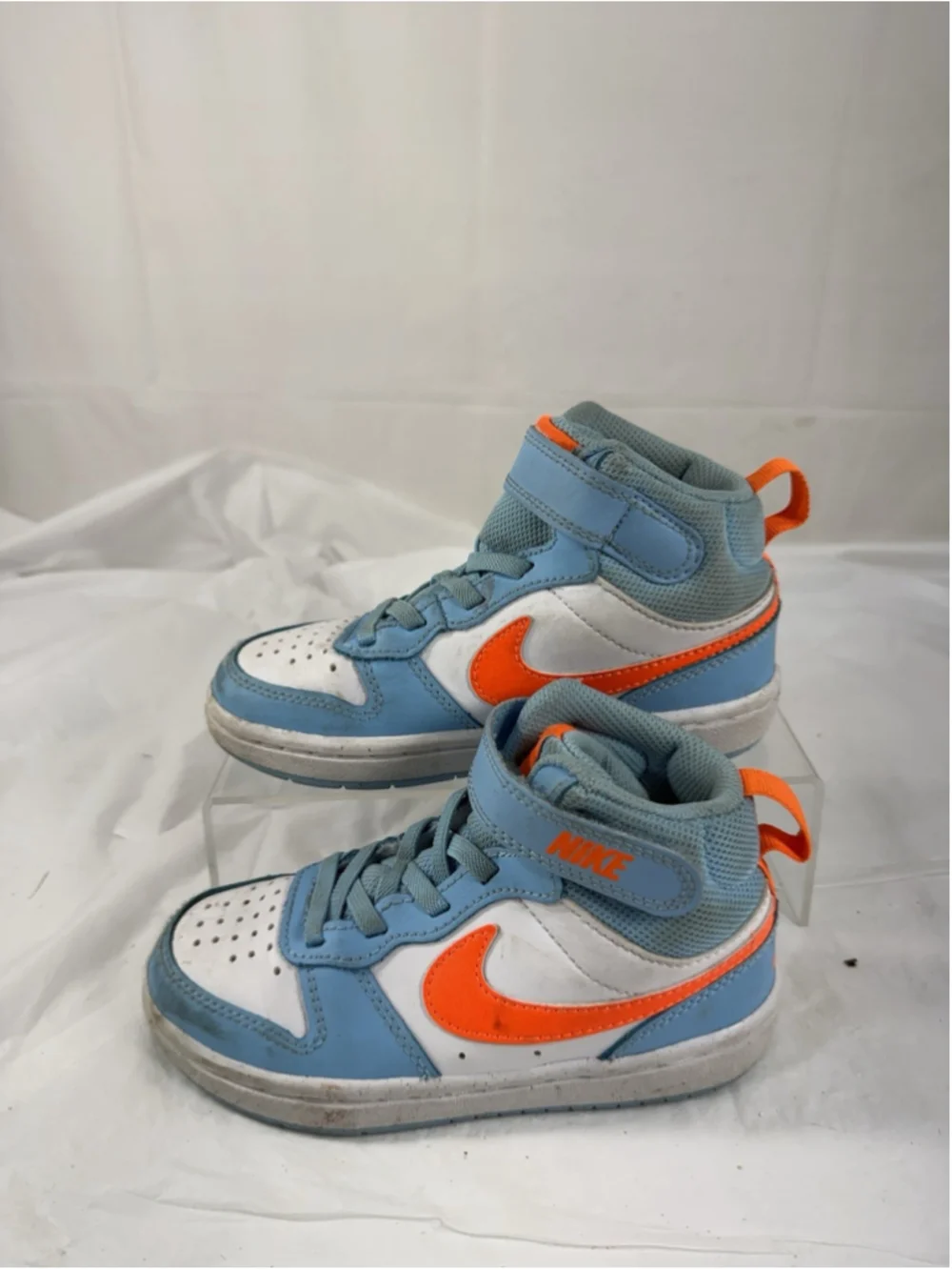 Nike Court Borough Mid 2 BG Kids 10.5C Sneakers Blue/Orange SZ 7Y NIB HF4791-407